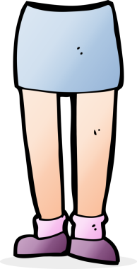 bir insan tarafından çizilmiş karikatür bacakları