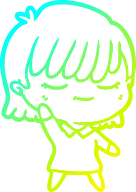 Bir insan tarafından çizilmiş bir karikatür kadın çizimi.