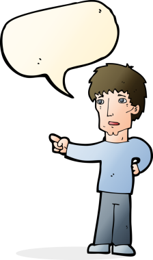 Bir insan tarafından çizilmiş konuşma balonlu bir adam.