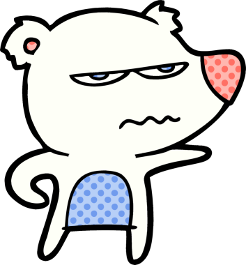 Bir insan tarafından çizilmiş kutup ayısı karikatürü