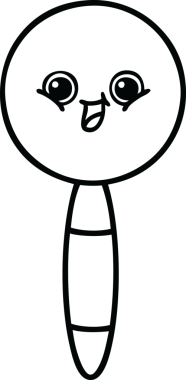 Bir insan tarafından çizilmiş bir büyüteç çizgi çizimi