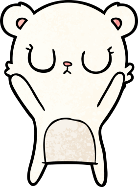 Bir insan tarafından çizilmiş kutup ayısı karikatürü