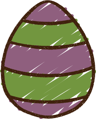 Bir insan tarafından çizilmiş Paskalya Yumurtası Tebeşiri