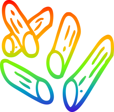 gökkuşağı gradyan çizgi çizimi bir insan tarafından çizilmiş buğday makarnası