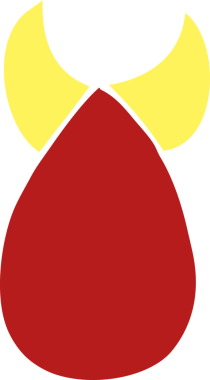 Bir insan tarafından çizilmiş atom bombası karalaması.