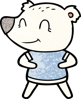 Bir insan tarafından çizilmiş kutup ayısı karikatürü