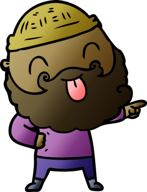 Bir insan tarafından çizilmiş sakallı bir adam.