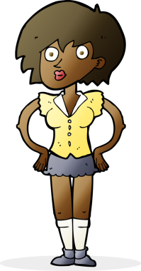 Bir insan tarafından çizilmiş kalçalı bir karikatür.