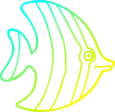 Bir insan tarafından çizilmiş karikatür melek balığı çizimi.