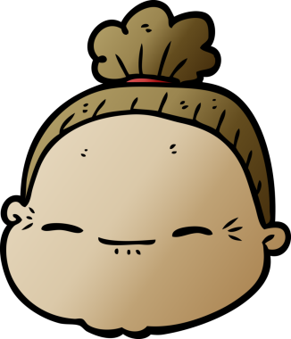 Bir insan tarafından çizilmiş yaşlı bir kadın.