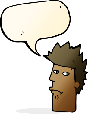 bir insan tarafından çizilmiş konuşma balonlu karikatür sinirleri.