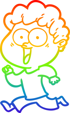 Bir insan tarafından çizilmiş mutlu bir adamın çizgi çizimi.