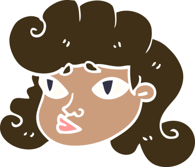 Bir insan tarafından çizilmiş karalama kadın yüzü.