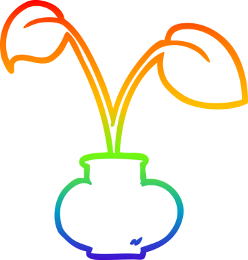 bir insan tarafından çizilmiş bir ev bitkisinin çizimi