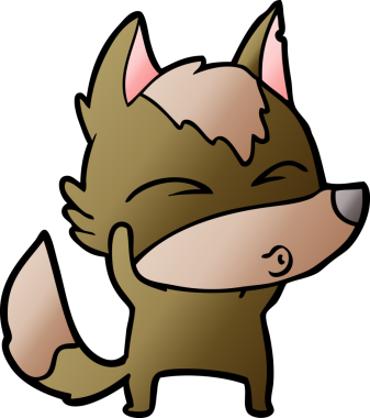 Bir insan tarafından çizilmiş bir kurt düdüğü.