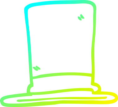 Bir insan tarafından çizilmiş bir şapkanın soğuk gradyan çizgisi.