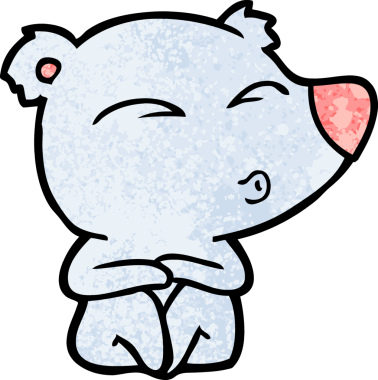 bir insan tarafından çizilmiş bir karikatür ıslık ayısı