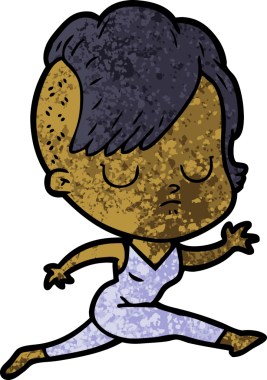 Bir insan tarafından çizilmiş karikatür kadın.