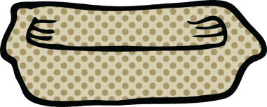 bir insan tarafından çizilmiş çizgi roman tarzı boş tepsi