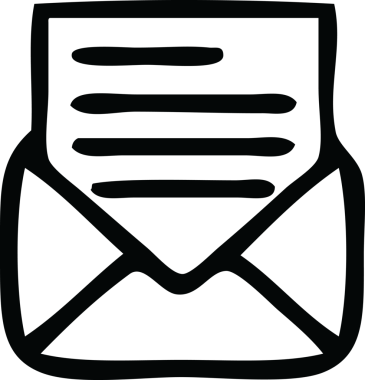 Bir insan tarafından çizilmiş bir mektup ve zarf çizimi