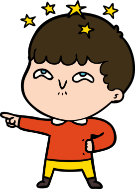 çizgi film bir insan tarafından çizilmiş hayret verici çocuk.