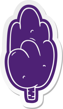 Bir insan tarafından çizilmiş tek bir yeşil ağaç.