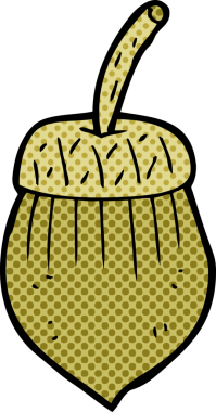 Bir insan tarafından çizilmiş bir palamut.