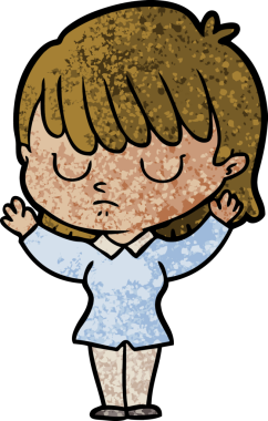 Bir insan tarafından çizilmiş karikatür kadın.