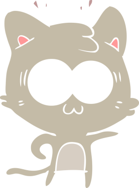 Bir insan tarafından çizilmiş düz renkli çizgi film.