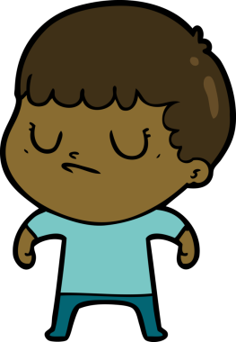 Bir insan tarafından çizilmiş huysuz çocuk çizgi filmi.