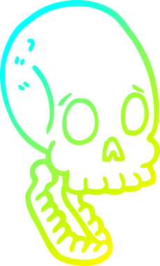 Bir insan tarafından çizilmiş bir karikatür kafatası çizimi