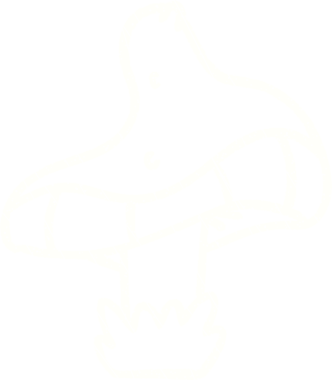 Bir insan tarafından çizilmiş mantar tebeşiri.