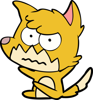 Bir insan tarafından çizilmiş bir tilki.