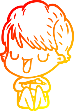 Bir insan tarafından çizilmiş bir karikatür kadın çizimi.