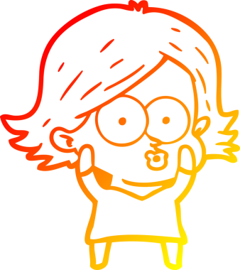 Bir insan tarafından somurtulmuş çizgi film kızı çizimi.