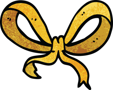 Bir insan tarafından çizilmiş karton sarı kurdele.