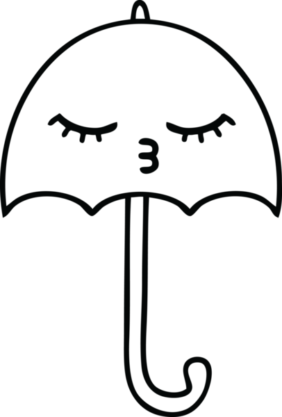 Bir insan tarafından çizilmiş şemsiye çizimi