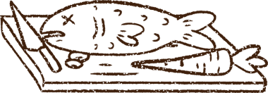 Bir insan tarafından çizilen Balık Kömürü Hazırlama