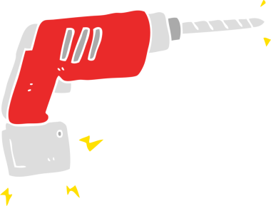 Bir insan tarafından çizilmiş karton matkap.