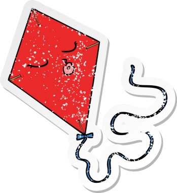 Bir insan tarafından çizilmiş karikatür uçurtması.