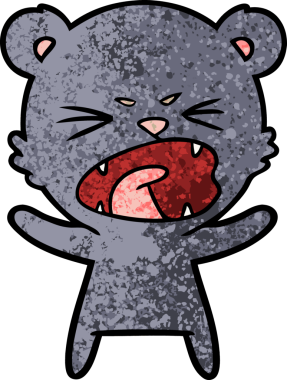 Bir insan tarafından çizilmiş bir çizgi film karakteri.