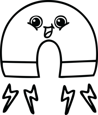 Bir insan tarafından çizilmiş mıknatıs çizimi