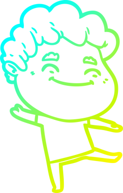 Bir insan tarafından çizilmiş karikatür cana yakın bir adamın çizimi.