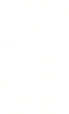 Bir insan tarafından çizilen robot tebeşiri.