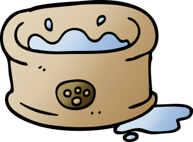 bir insan tarafından çizilmiş karalama evcil hayvan kasesi