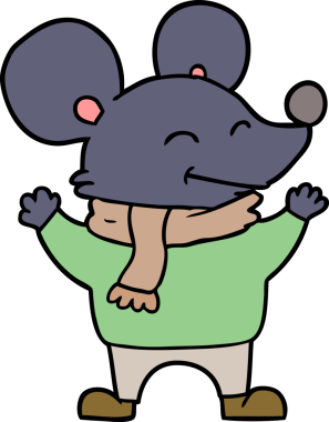 bir insan tarafından çizilmiş çizgi film faresi