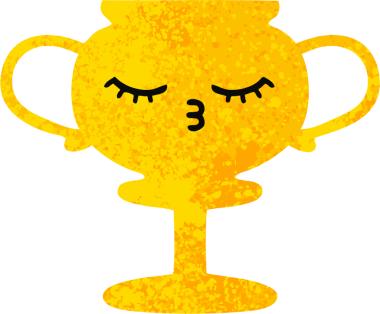 Bir insan tarafından çizilmiş bir kupanın retro illüstrasyon tarzı karikatürü