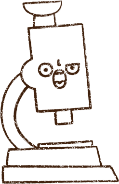 Kızgın Mikroskop Bir insan tarafından çizilmiş Kömür Çizimi