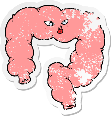 Bir insan tarafından çizilmiş karikatür kolonunun sıkıntılı çıkartması