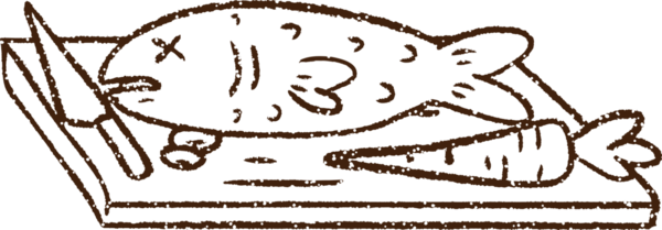 Bir insan tarafından çizilen Balık Kömürü Hazırlama